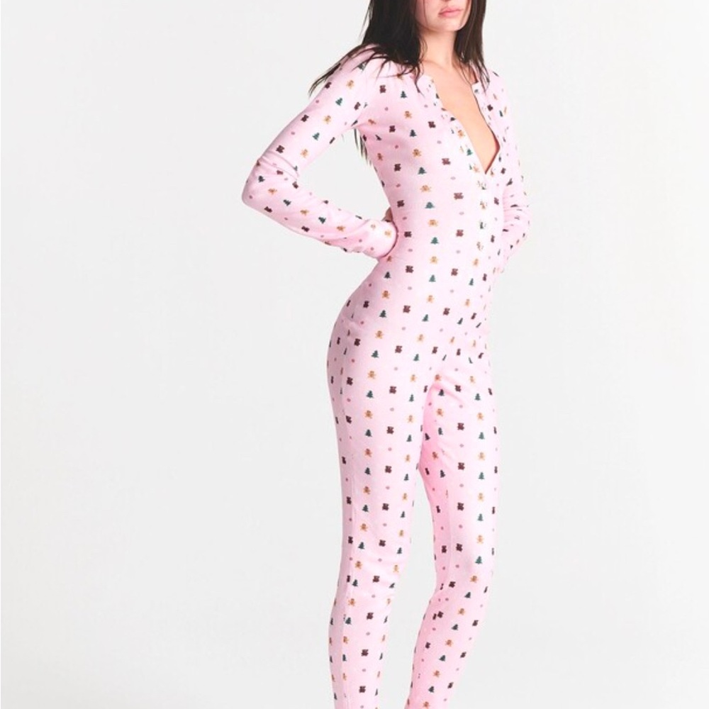 Skims X Cactus  Plant Flea Market Collaboration pointelle plush onesie